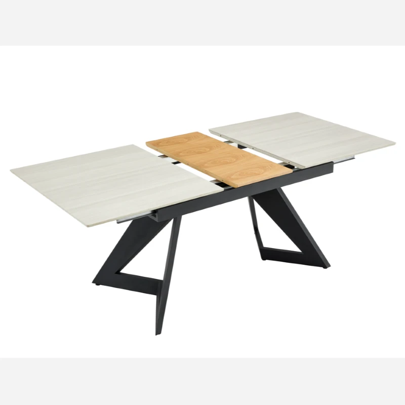 Extendable MDF Dining Table With Metal Legs factory